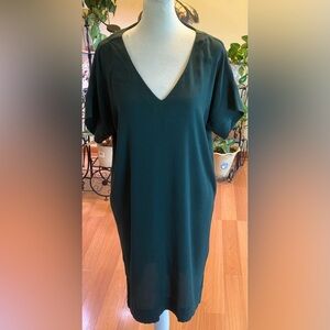 NWT Madewell Shift Dress Short Sleeve Smoky Spruce Green Sz XS/possibly fit a S